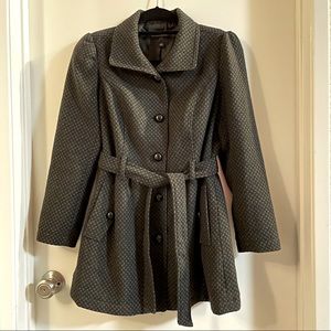 Banana Republic Charcoal Trench Coat Medium Petite